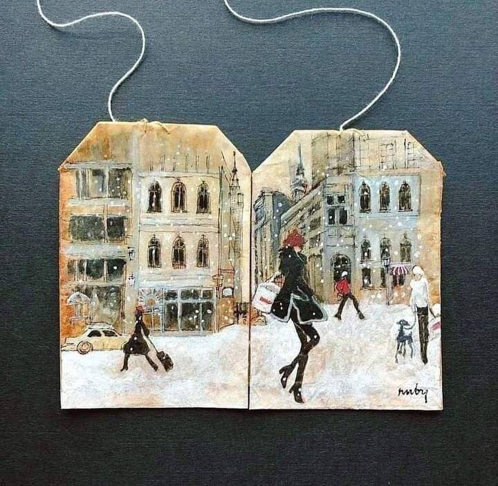 Художник превращает чайные пакетики в искусство: вдохновляющий проект Руби Сильвиус