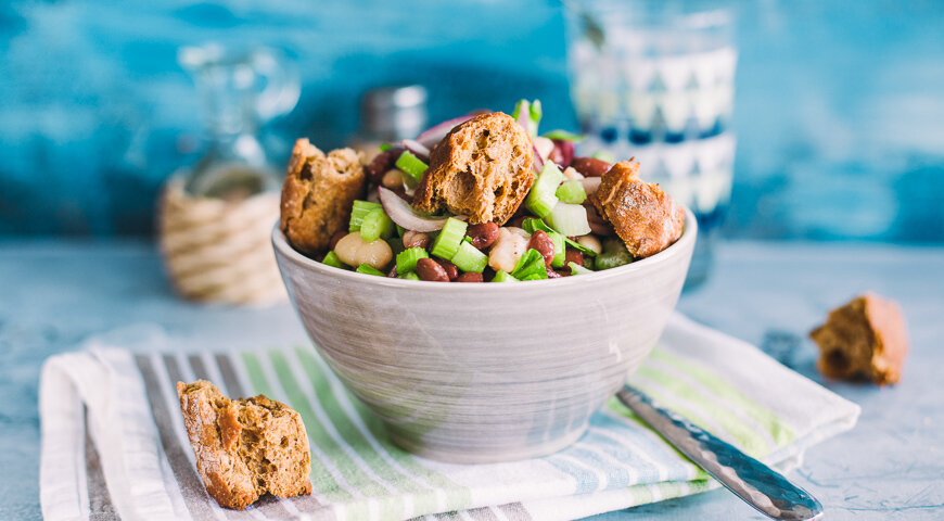 Легкий и аппетитный постный салат с фасолью для тех, кто ценит здоровье