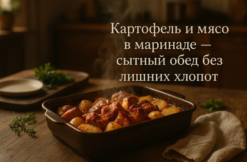 Простое и Насыщенное Блюдо: Картофель с Мясом в Маринаде